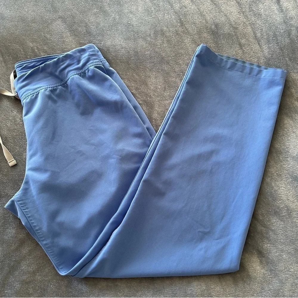 Figs Scrubs Technical Collection Straight Leg Blue Pants Size M PO1747